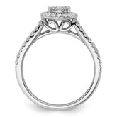 14K White Gold Lab Grown Diamond VS/SI+ G+ Cluster Ring